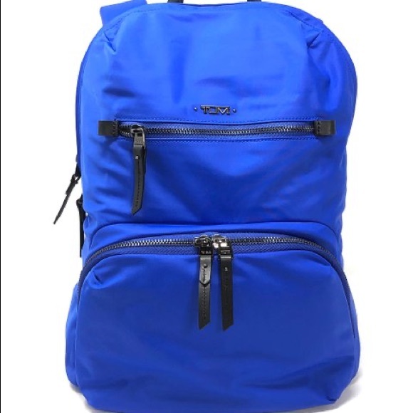 tumi blue backpack